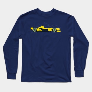 Yellow Formula 1 Car Long Sleeve T-Shirt